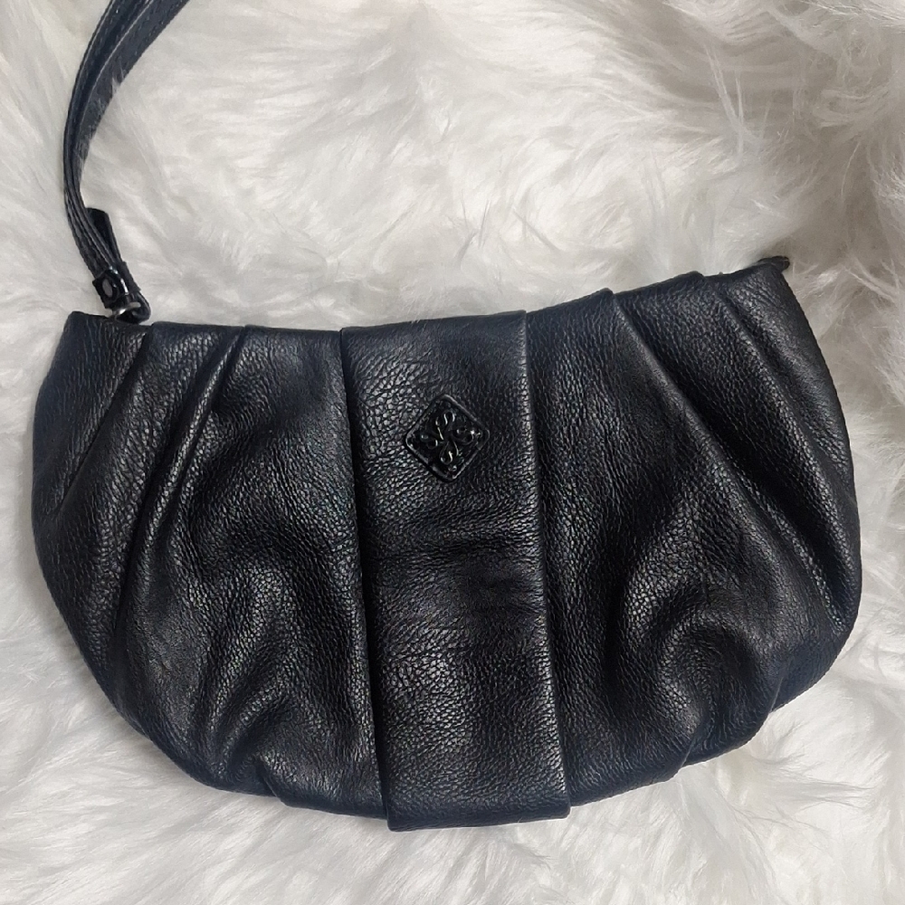 Elegant Black Leather Clutch